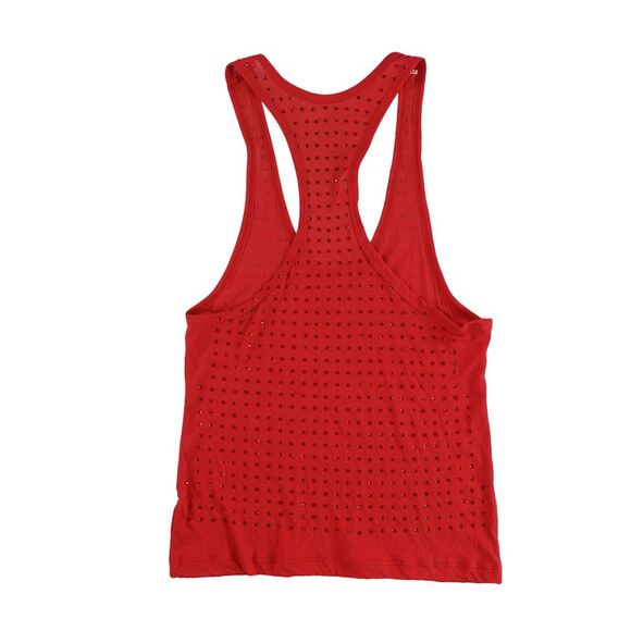 WESSEX Womens Circles Racerback Tank Top, Red, NWT - Picture 2 of 2